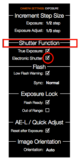 X1D Shutter Function